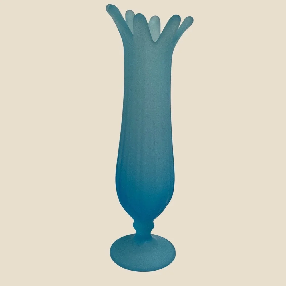 Westmoreland Satin Glass Finger Vase Home Decor 10.5